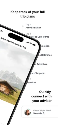 Tern for Travelers app showing a multi-day trip timeline with all activities listed in order